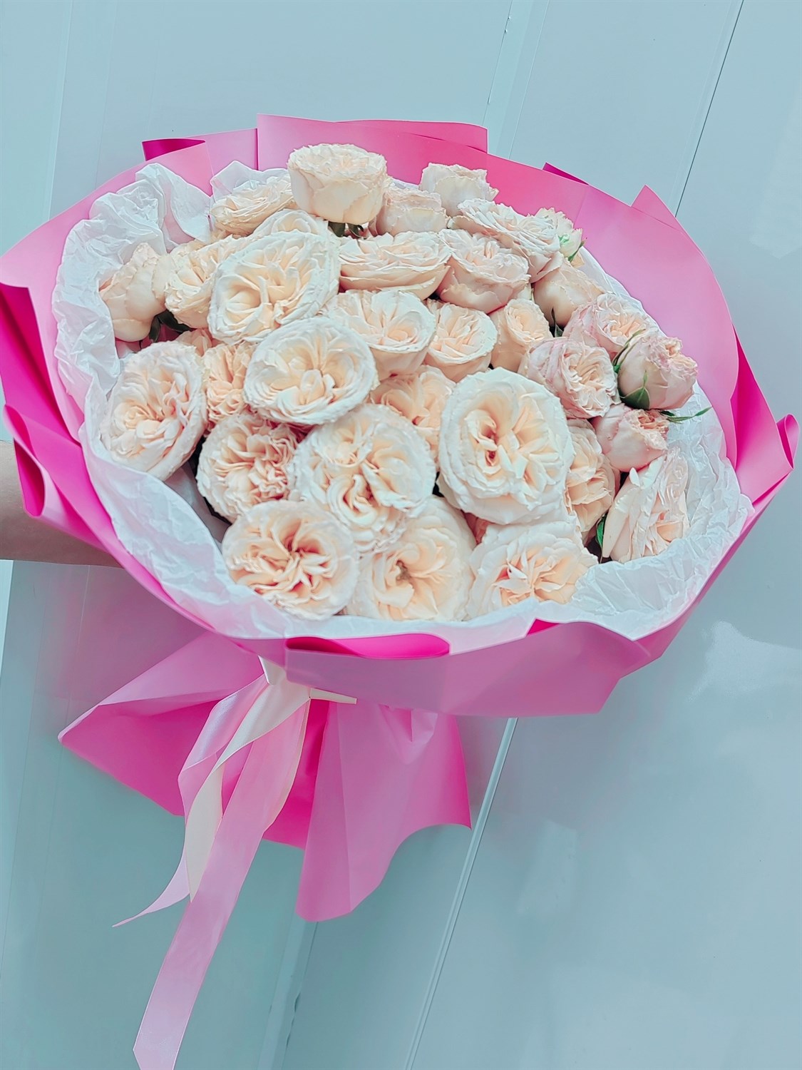 Авторский букет из кустовых роз №2052 - фото 5779