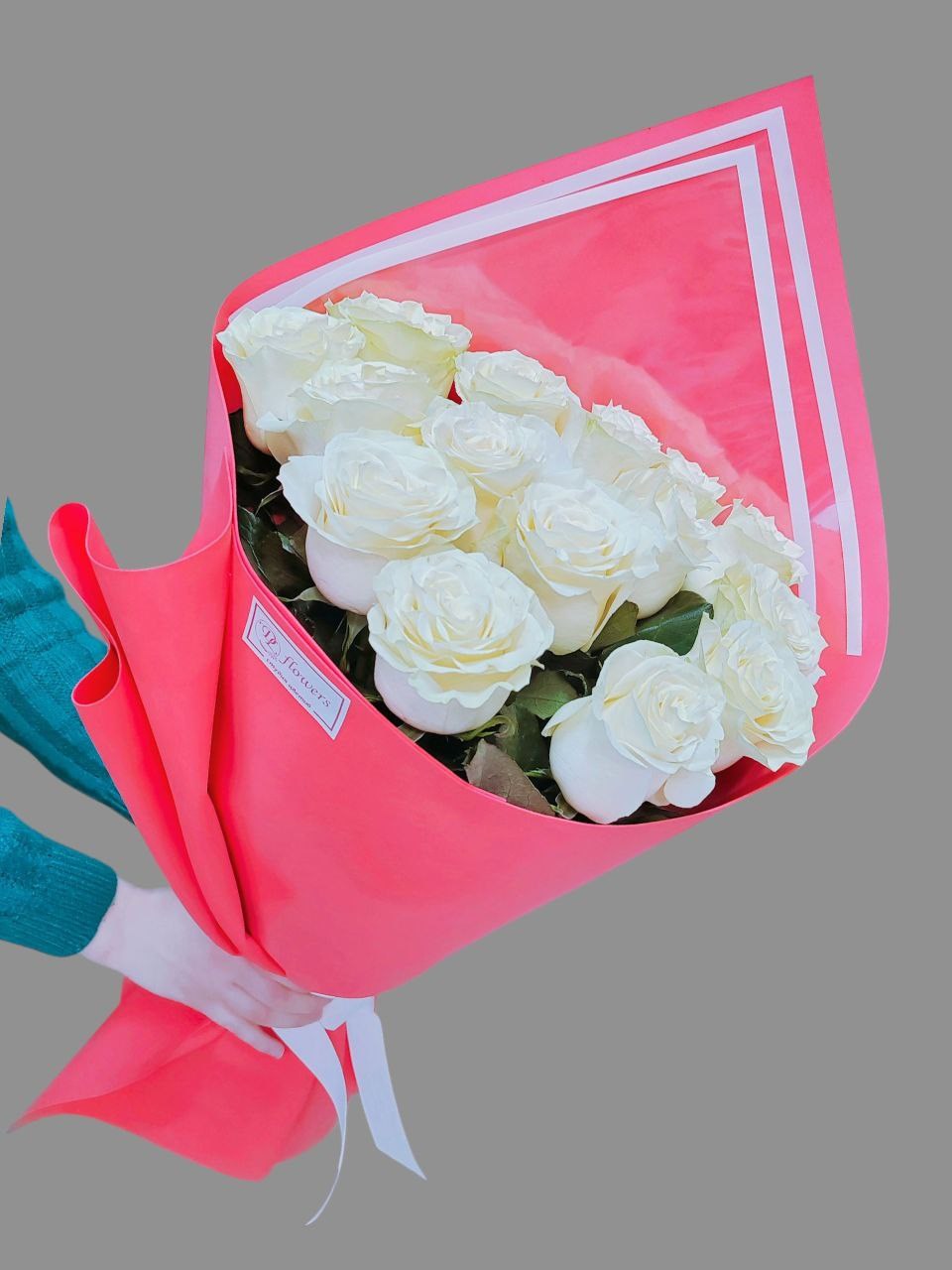 11  белых роз Эквадор 1659