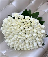 101  белая роза Эквадор