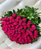 51 розовая роза Эквадор