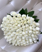 75 белых роз Эквадор