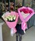 11 розовых  роз Эквадор 1723